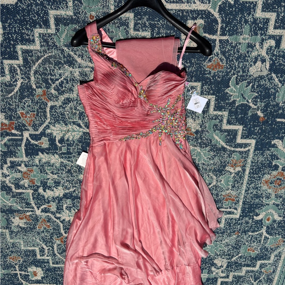 Pink Ruched One Shoulder dress - BRAND NEW NEVER WORN